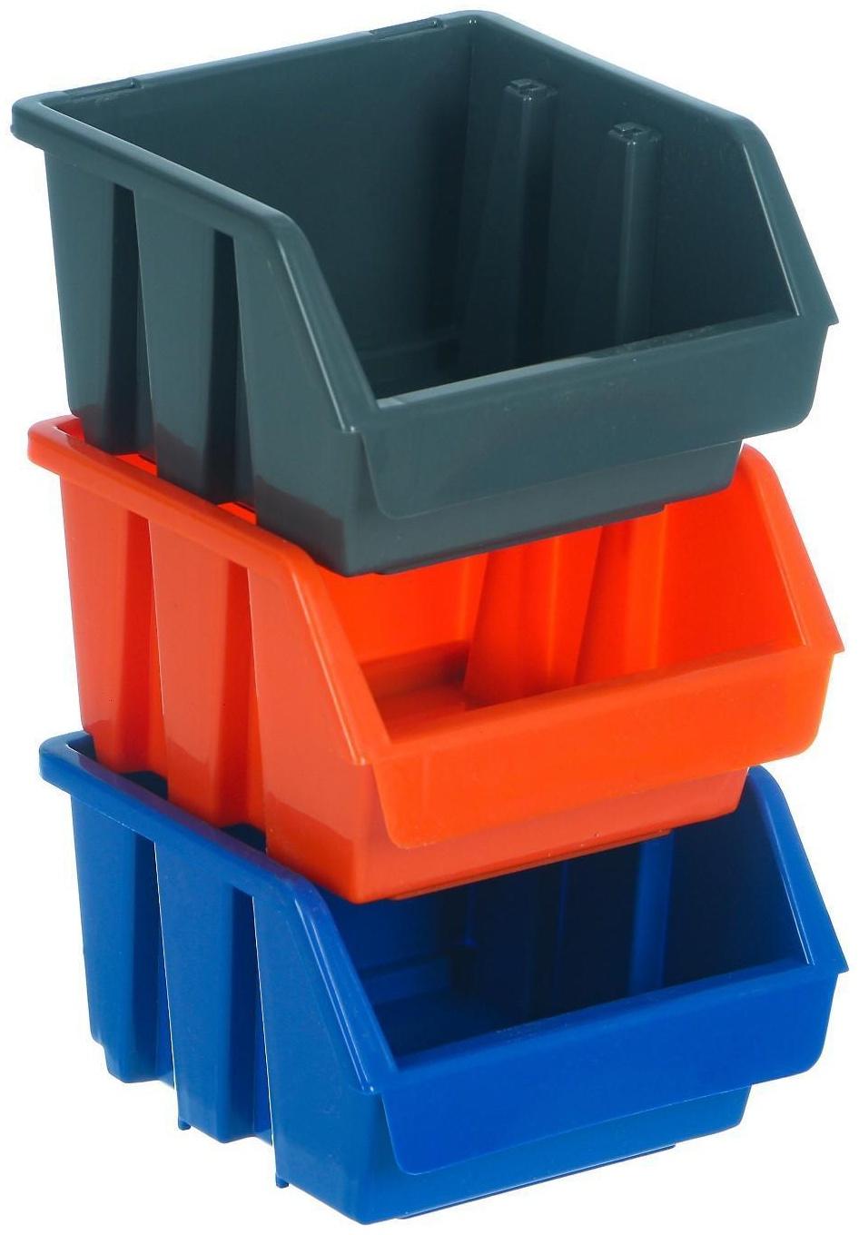 Лоток для метизов №1, 115х115х75 мм, синий