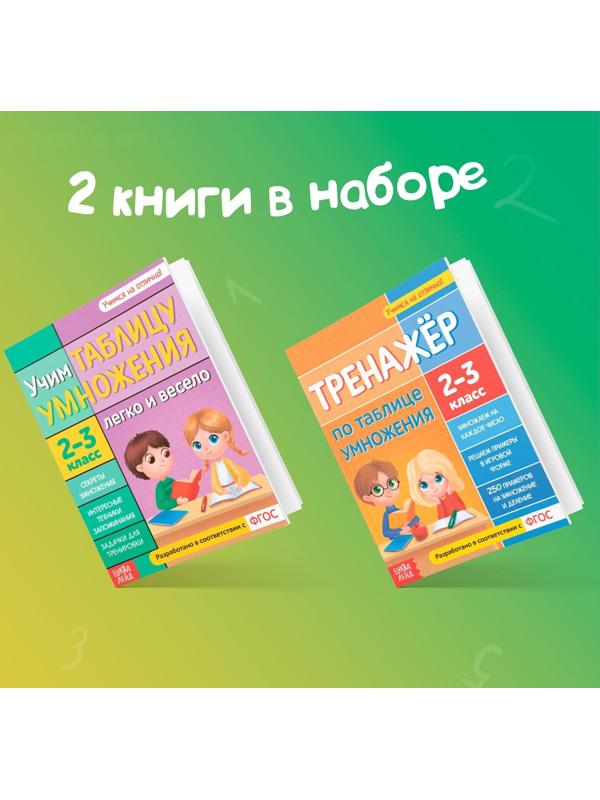 Набор обучающих книг «Учим таблицу умножения», 2 шт.