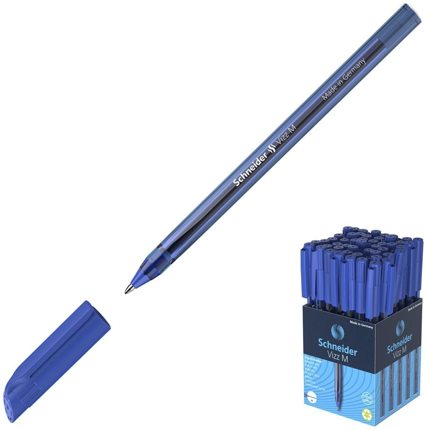 Ручка шариковая Schneider Vizz M, узел 1,0мм, синяя 102203