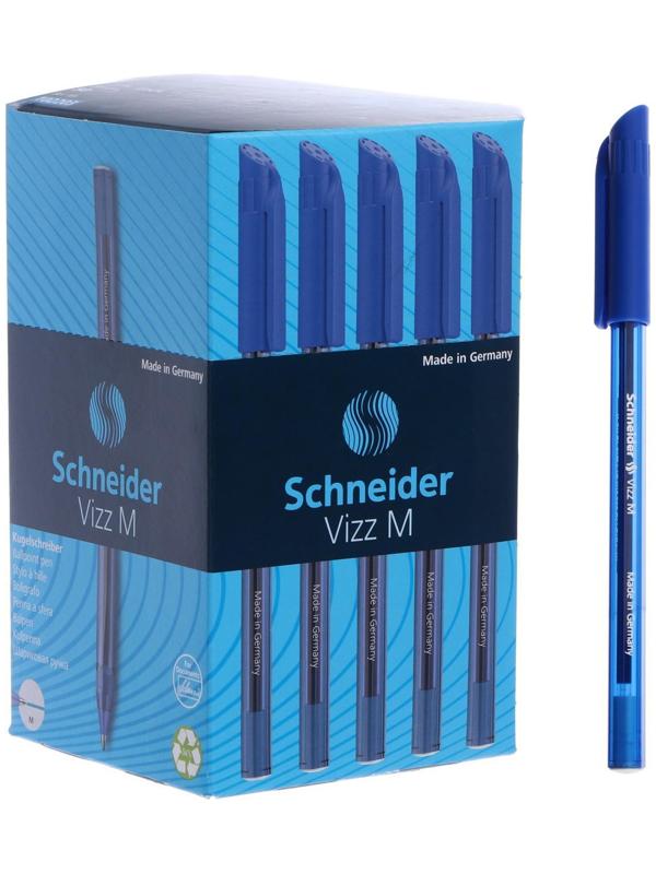 Ручка шариковая Schneider Vizz M, узел 1,0мм, синяя 102203