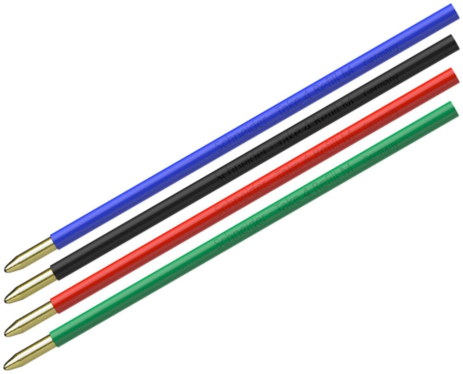 Ручка шариковая автоматическая 4-х цветная, Schneider 