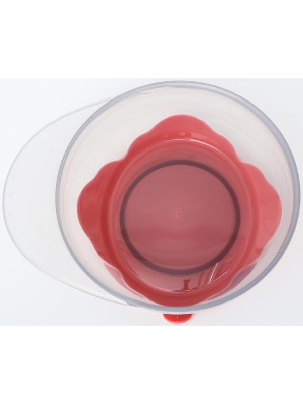 Набор для кормления: миска на присоске, с крышкой + ложка, цвет розовый