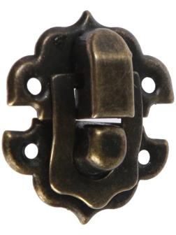 Замочек для шкатулок 30х30, цвет бронза