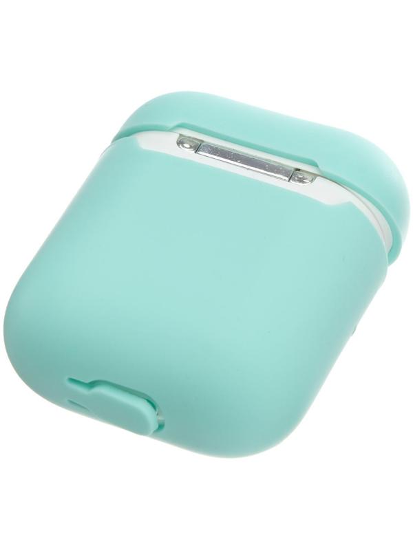 Чехол LuazON для футляра AirPods 1/2, мат. верха: силикон, 56х22х46 мм, голубой