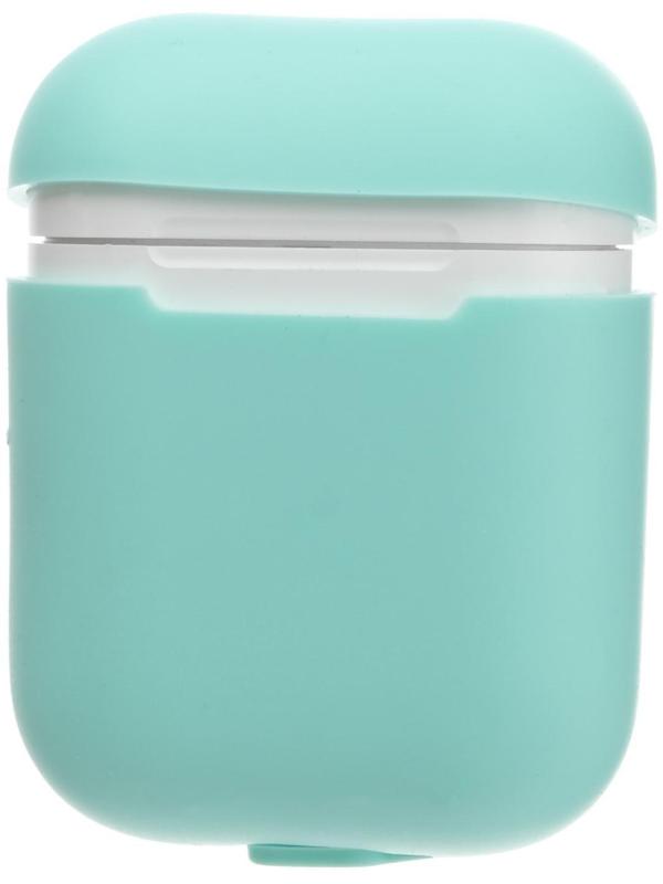 Чехол LuazON для футляра AirPods 1/2, мат. верха: силикон, 56х22х46 мм, голубой