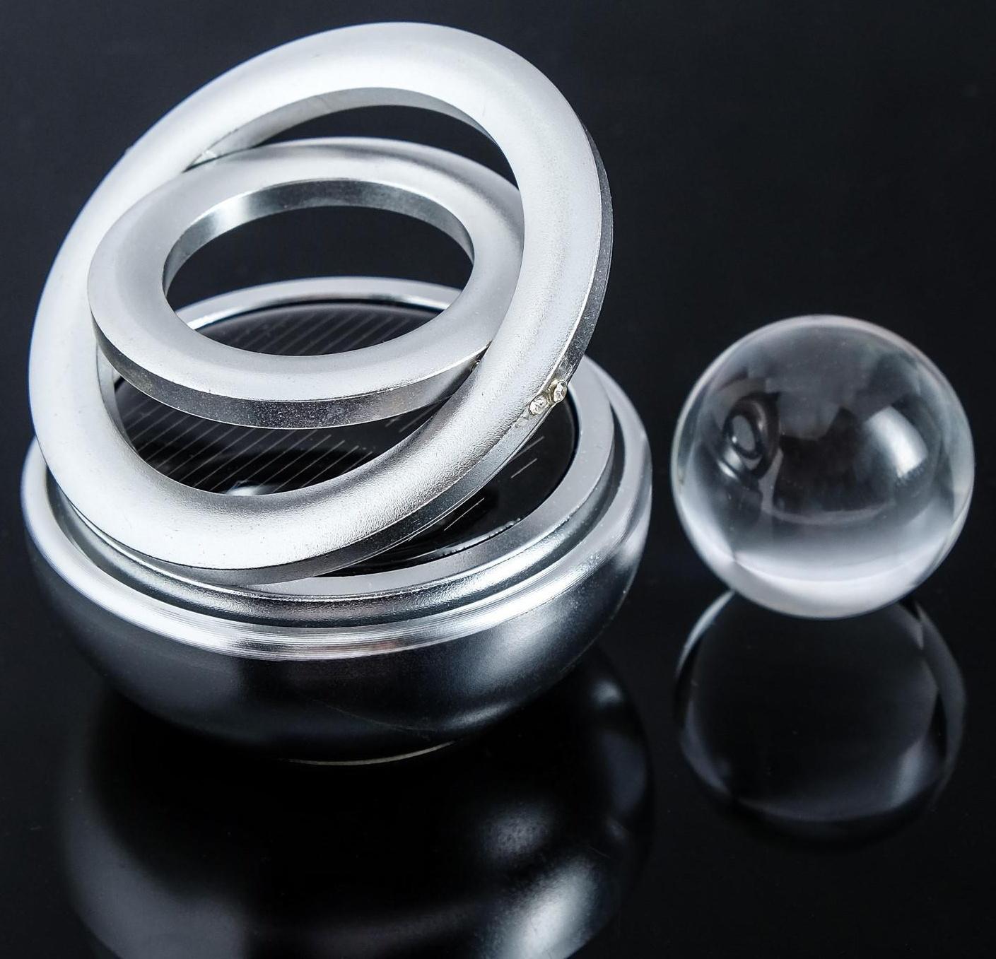 Аксессуар на панель, гравитационные кольца, вращается от солнца, серебро