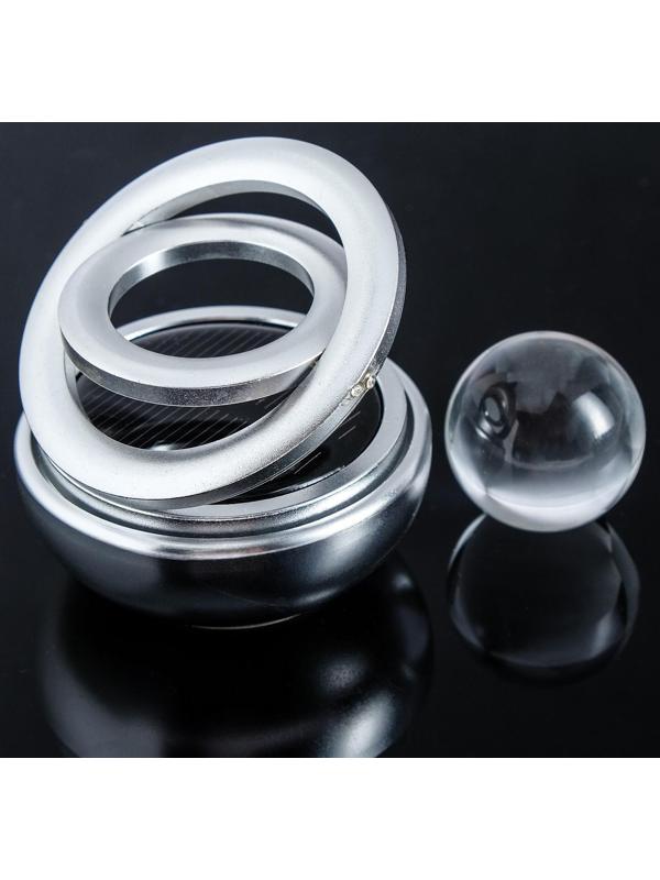 Аксессуар на панель, гравитационные кольца, вращается от солнца, серебро