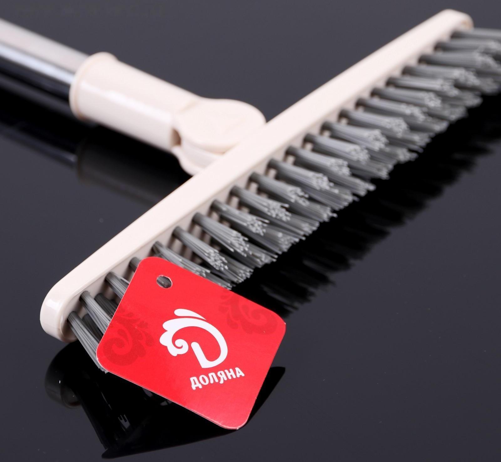 Щётка для подметания пола с поворотной насадкой Доляна, 17×8×114 см