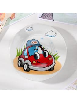 Тарелка керамическая Доляна «Машинка», d=17,5 см