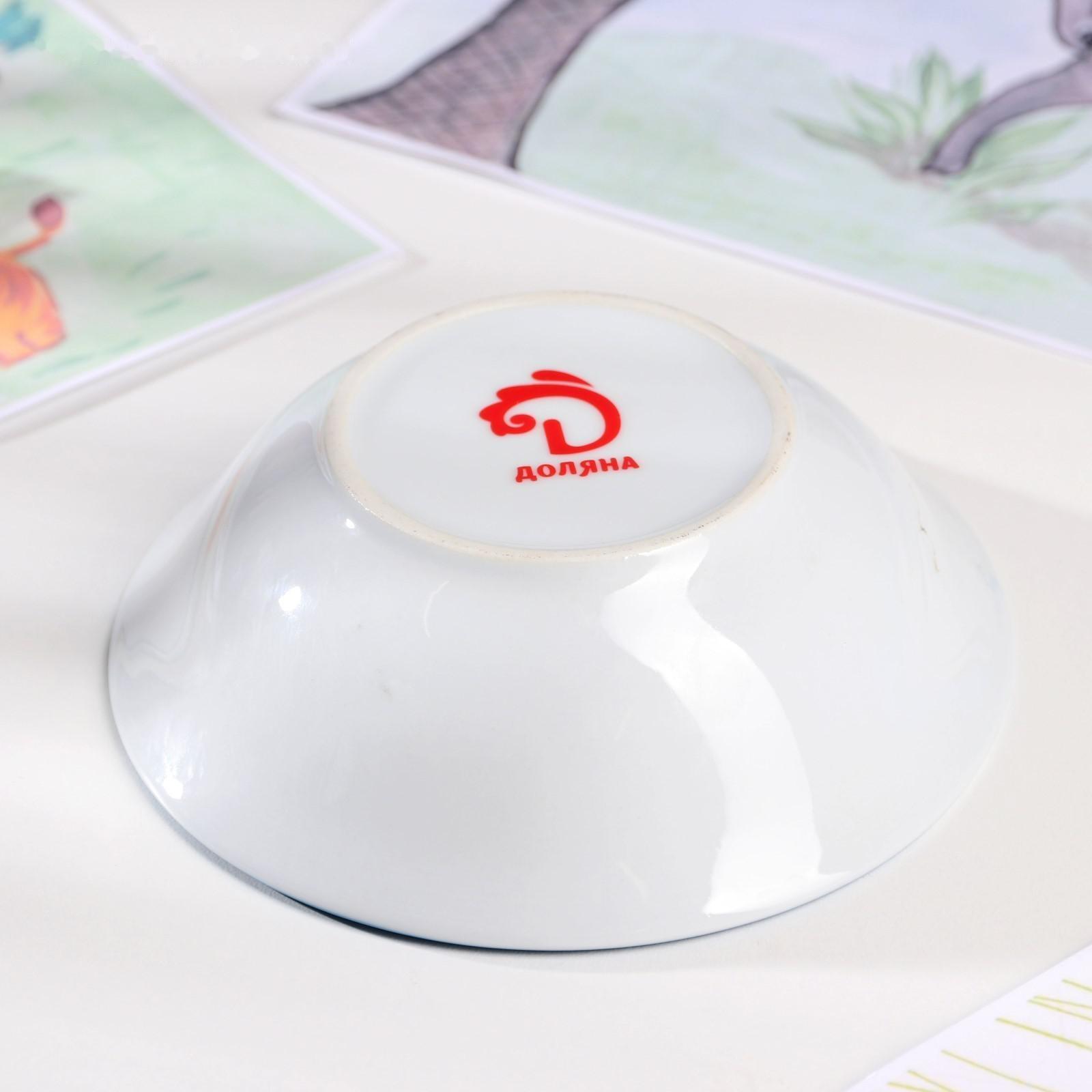 Тарелка керамическая глубокая Доляна «Машинка», 400 мл, 15 см
