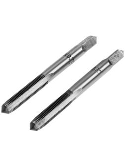 Метчики метрические ручные ТУНДРА, М6 х 0.75 мм, комплект из 2 шт.