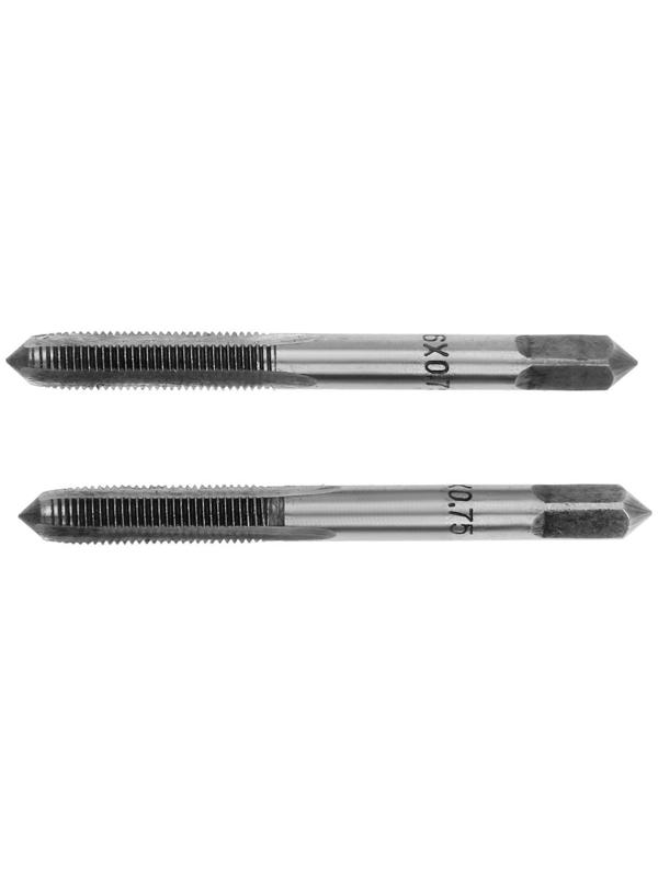 Метчики метрические ручные ТУНДРА, М6 х 0.75 мм, комплект из 2 шт.