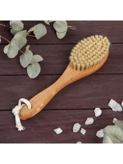 Щётка для сухого массажа, натуральная щетина, 79 пучков