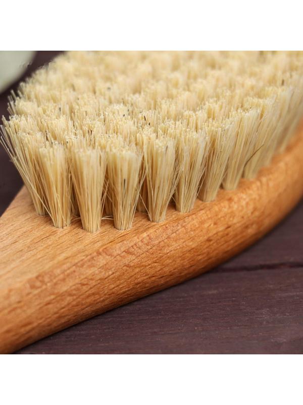 Щётка для сухого массажа, натуральная щетина, 79 пучков