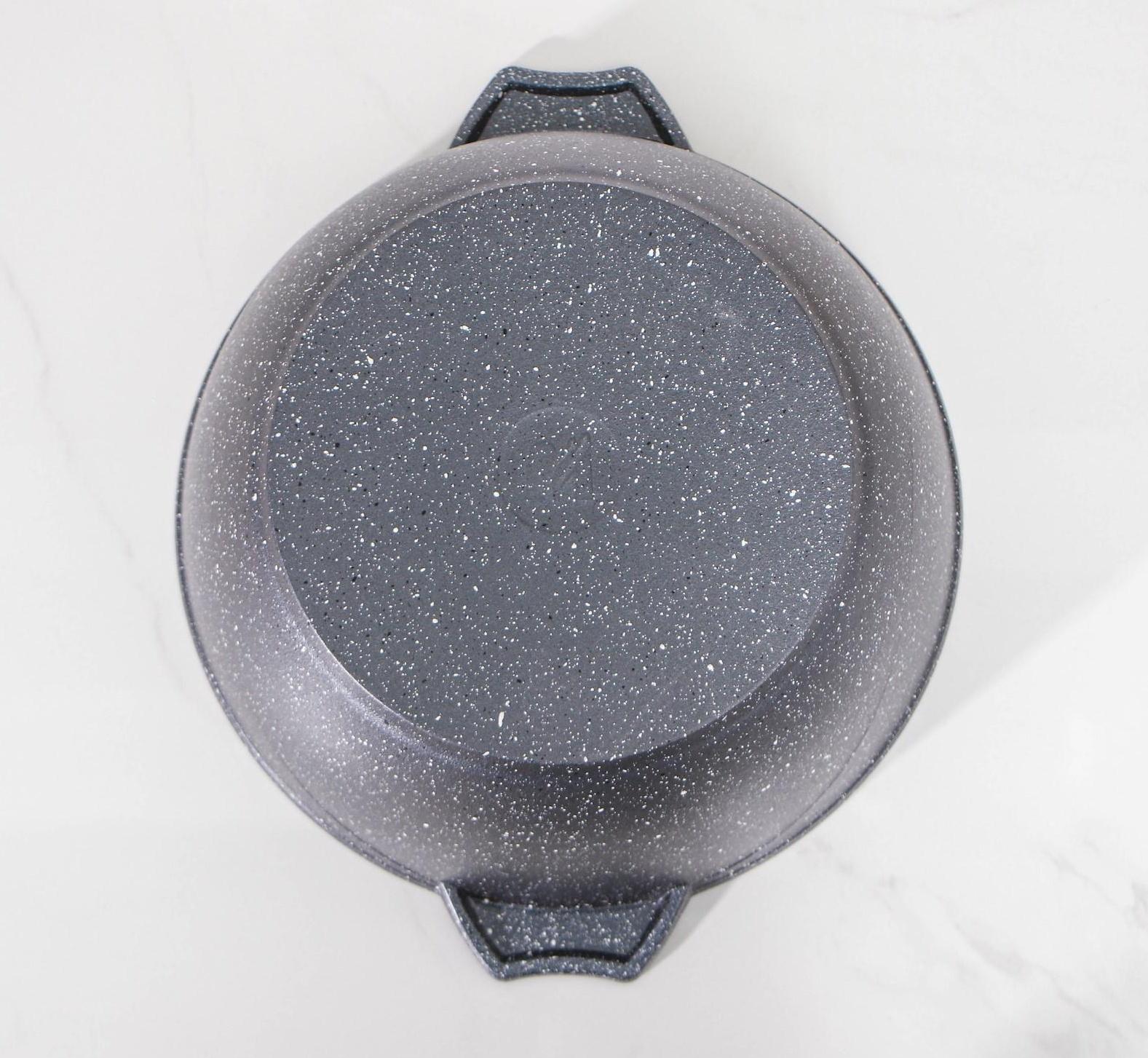 Кастрюля «Гранит», 5 л, стеклянная крышка, антипригарное покрытие, цвет чёрный