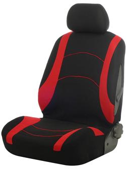 Авточехлы универсальные 9 предметов, черные - красные вставки, М5, H series