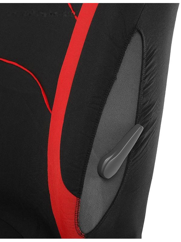 Авточехлы универсальные 9 предметов, черные - красные вставки, М5, H series