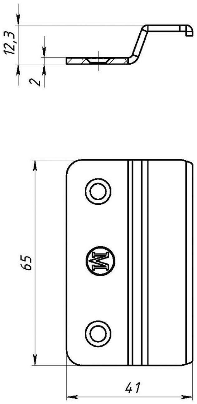 Ручка балконная ТУНДРА, полимер белый, 1 шт.
