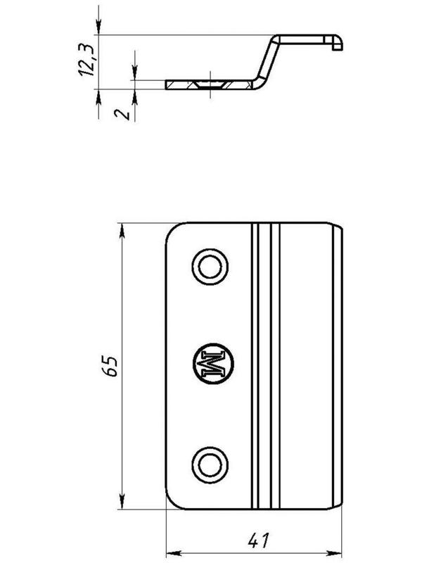 Ручка балконная ТУНДРА, полимер белый, 1 шт.