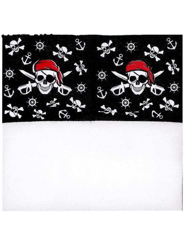 Салфетки бумажные «Пират», однослойные, 24х24 см, набор 20 шт.