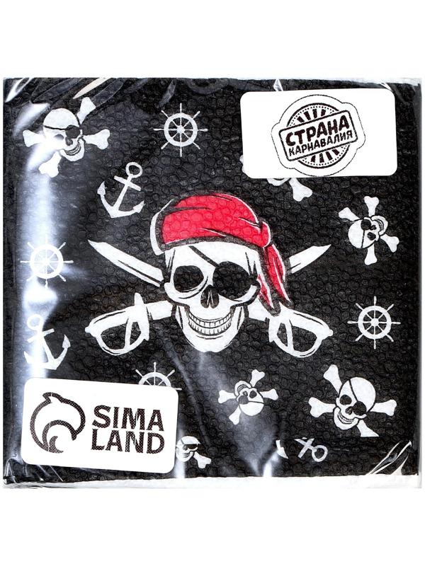 Салфетки бумажные «Пират», однослойные, 24х24 см, набор 20 шт.