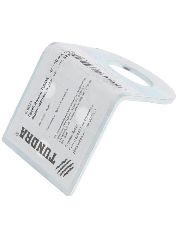 Пробой-ушко ТУНДРА krep, 40х90 мм, гнутое, оцинкованное, в упаковке 1 шт.