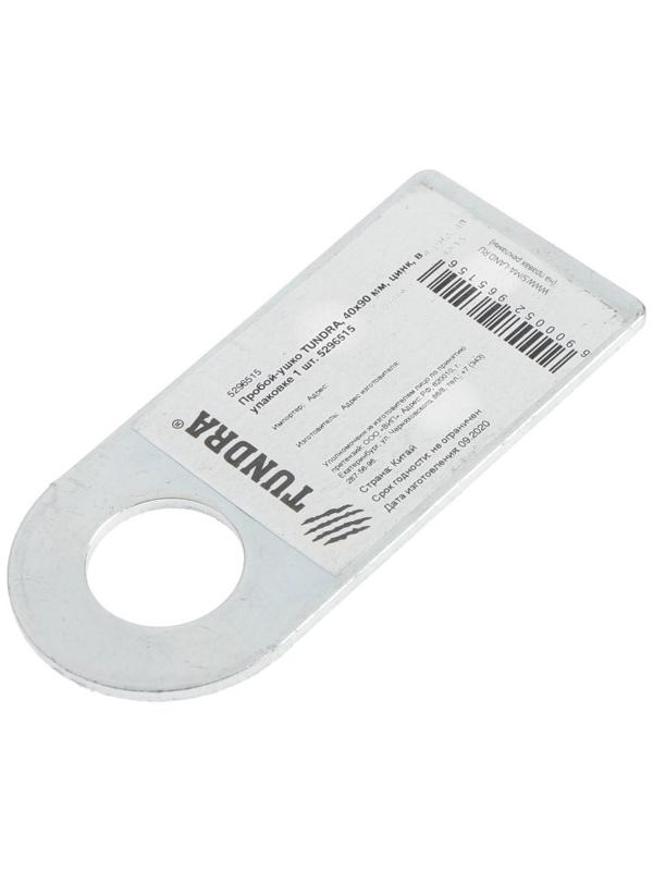 Пробой-ушко ТУНДРА krep, 40х90 мм, цинк, в упаковке 1 шт.