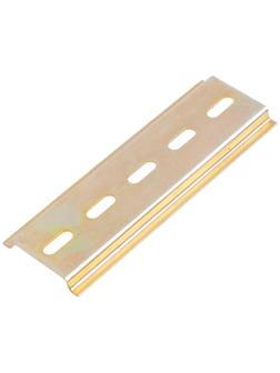 DIN-рейка ТУНДРА krep, L=100, оцинкованная, цвет желтый, в упаковке 1 шт.