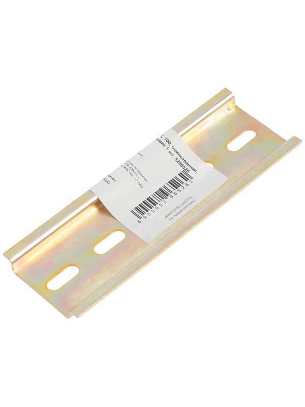 DIN-рейка ТУНДРА krep, L=100, оцинкованная, цвет желтый, в упаковке 1 шт.