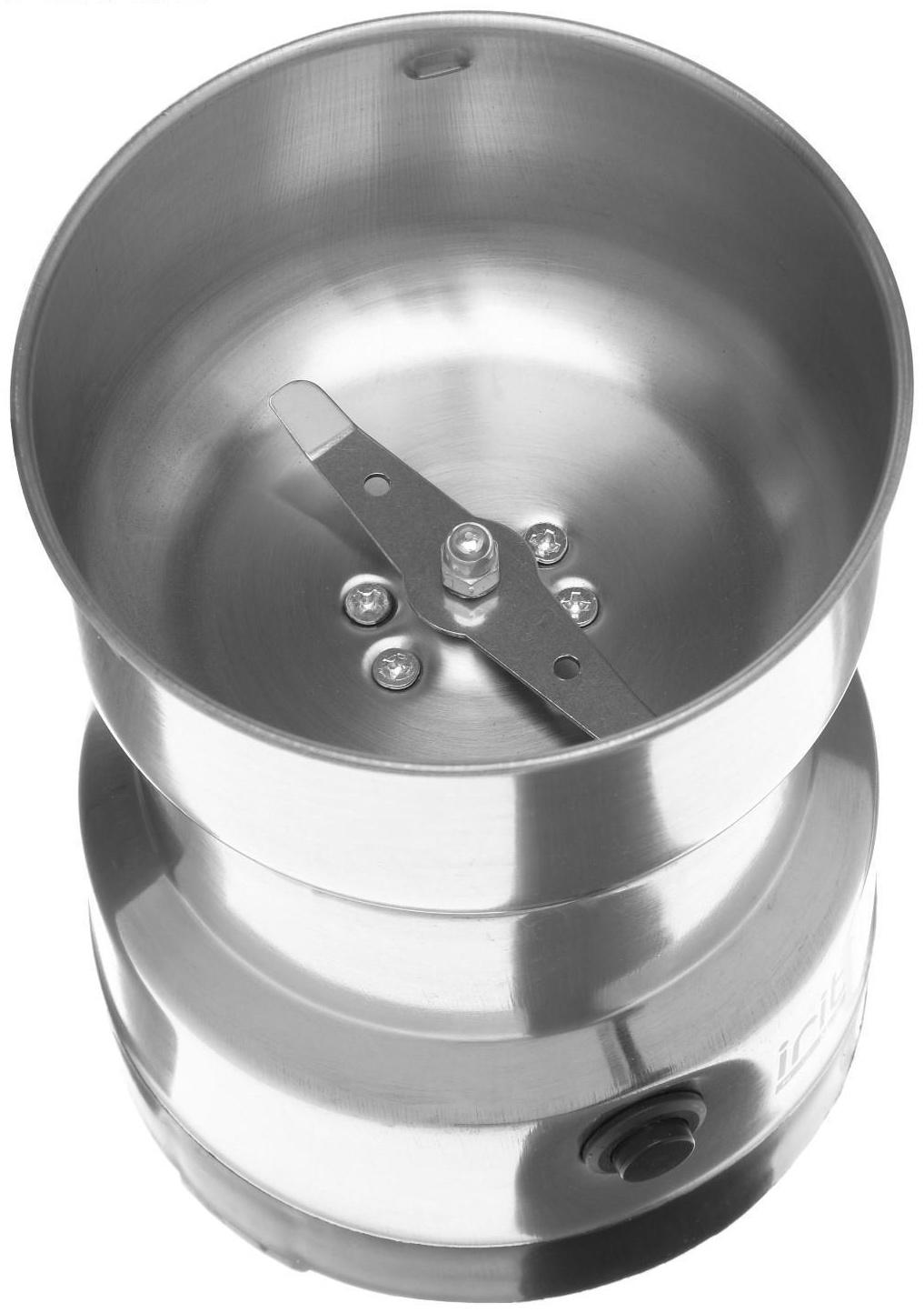 Кофемолка электрическая Irit IR-5017, 120 Вт, 85 г, серебристая