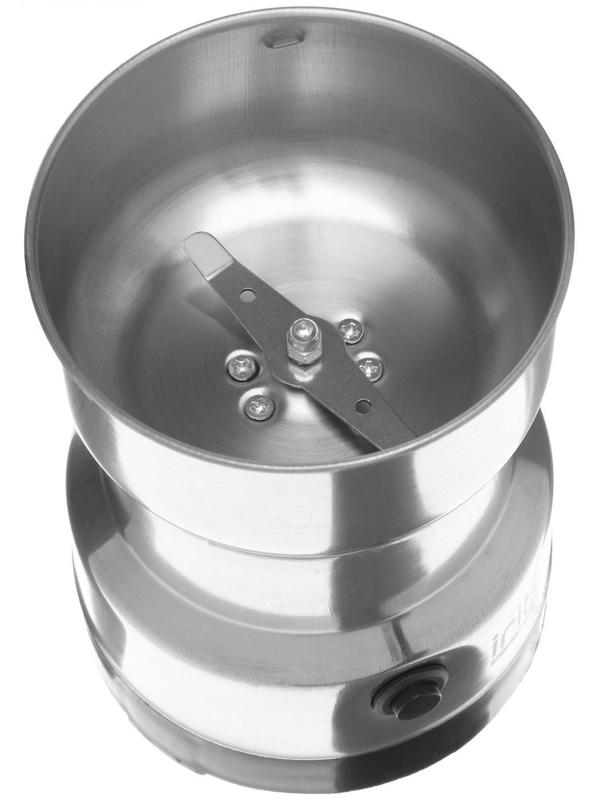 Кофемолка электрическая Irit IR-5017, 120 Вт, 85 г, серебристая