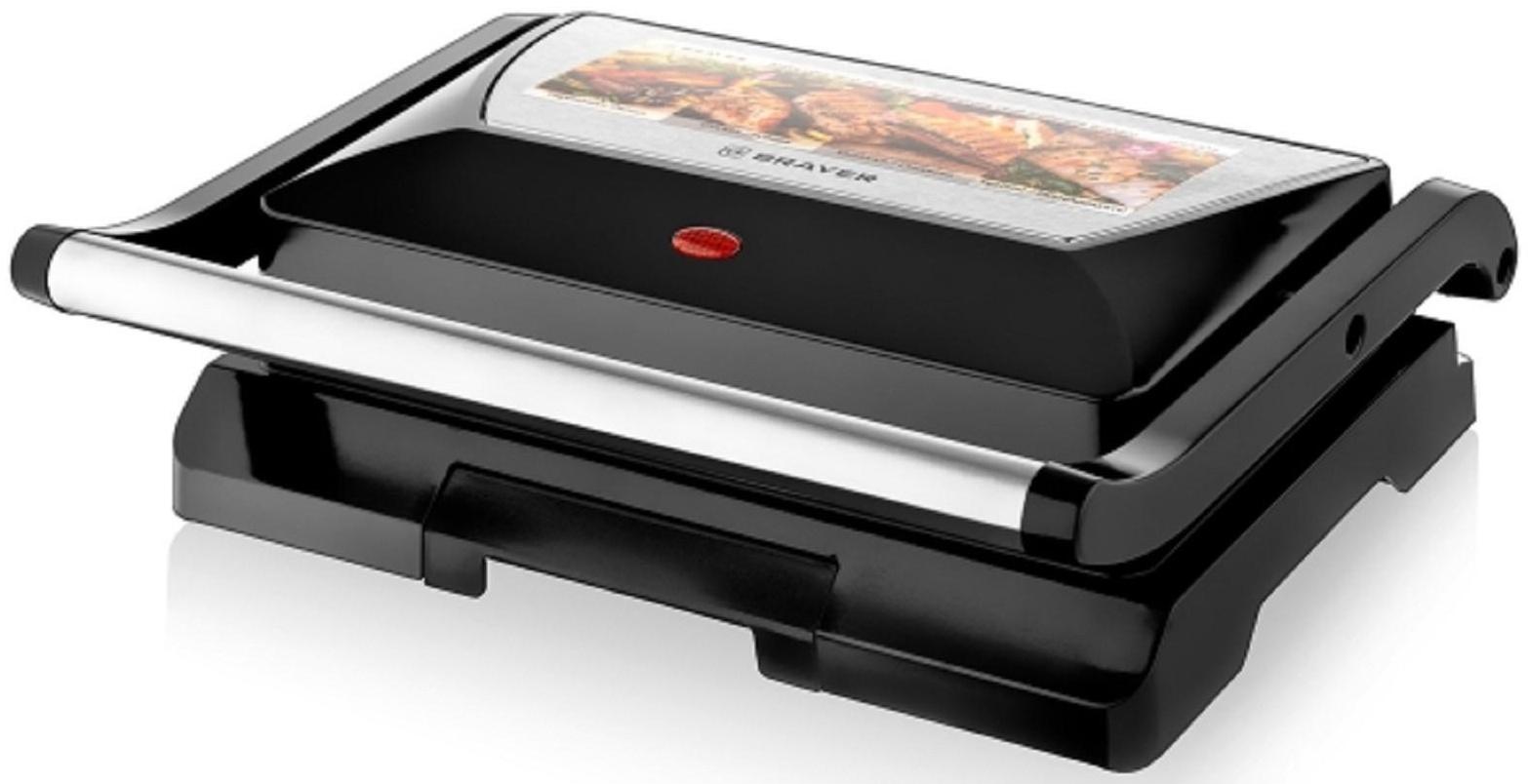 Электрогриль BRAYER BR2003, 900 Вт, антипригарное покрытие, 23х14.5 см