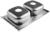 Мойка кухонная MIXLINE 530528, накладная, двойная, 0.6 мм, 80х50х18 см, 3 1/2