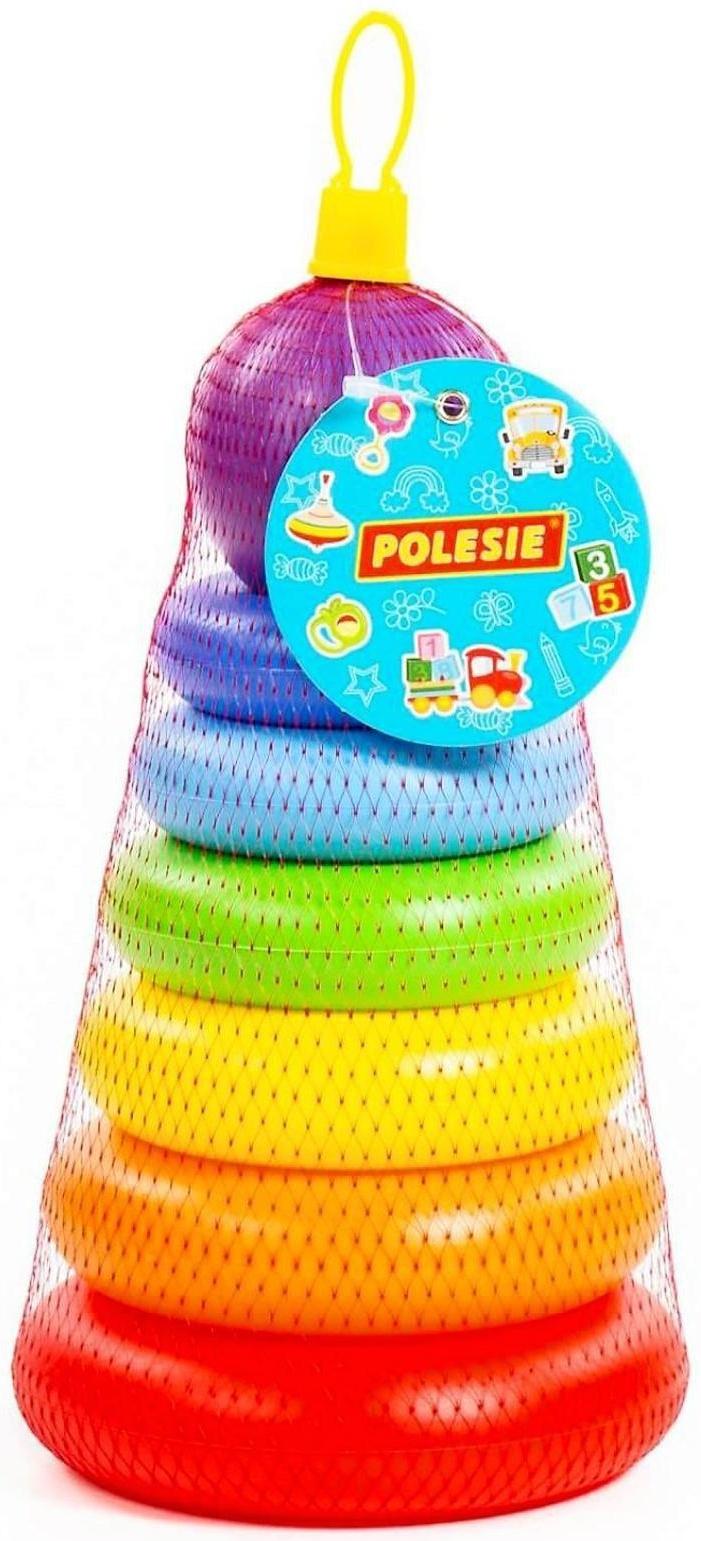 Пирамидка «Колечко-шар», 8 элементов, h=240 мм