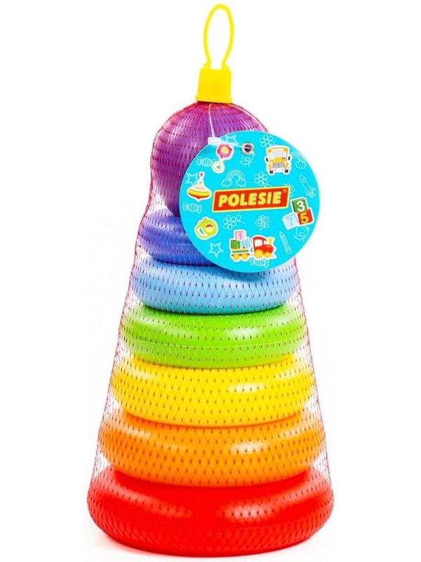 Пирамидка «Колечко-шар», 8 элементов, h=240 мм