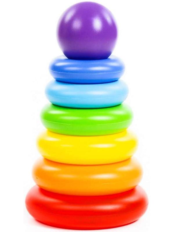 Пирамидка «Колечко-шар», 8 элементов, h=240 мм