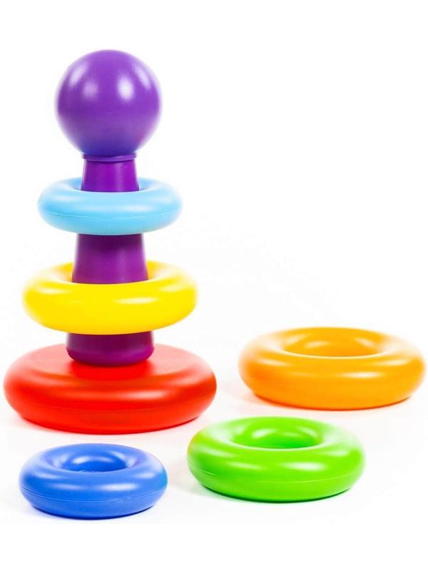 Пирамидка «Колечко-шар», 8 элементов, h=240 мм