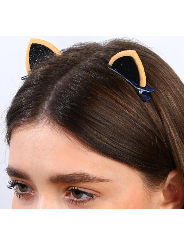 Заколки ушки для волос «Кошка», пара