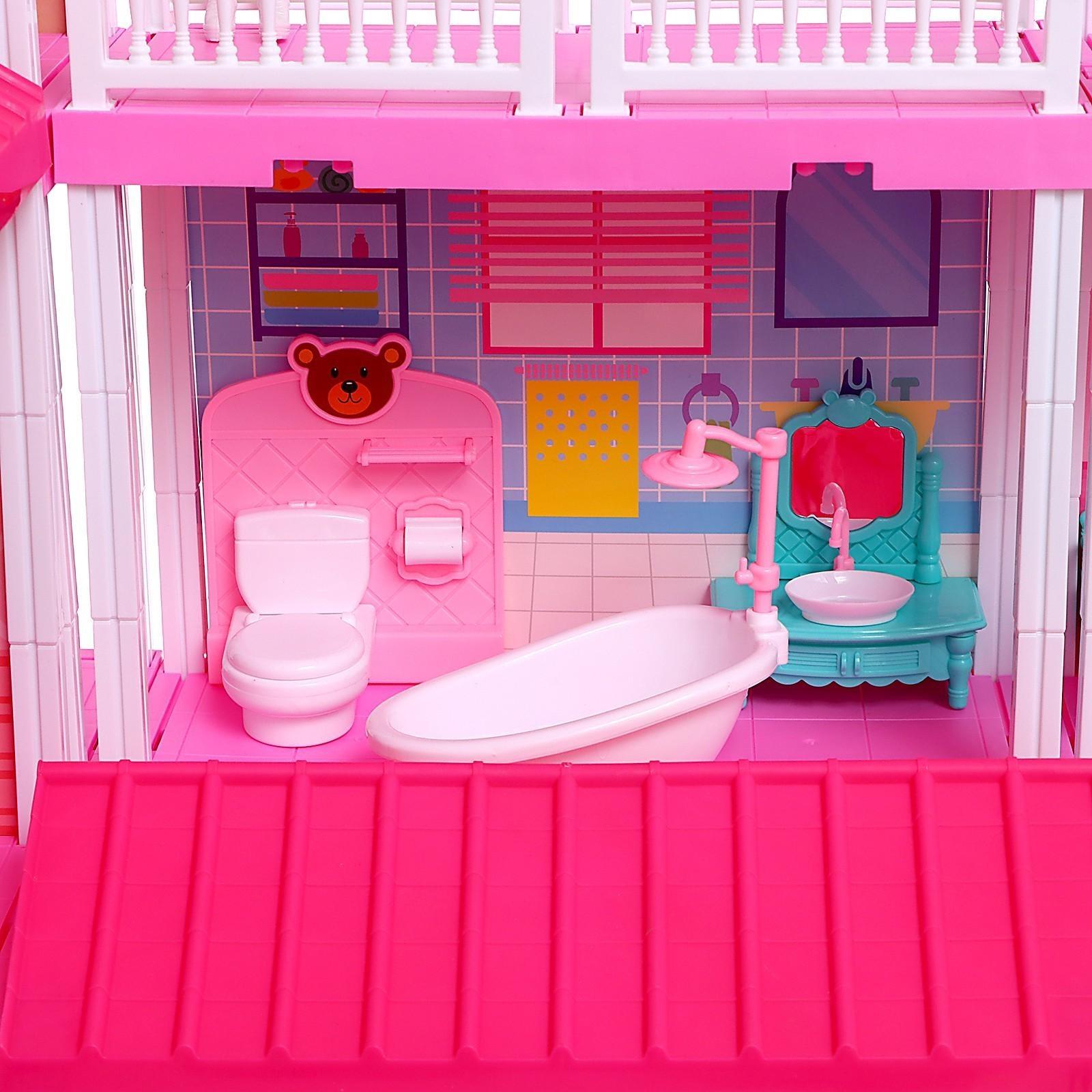 Дом для кукол «Особняк» с куклами, с аксессуарами