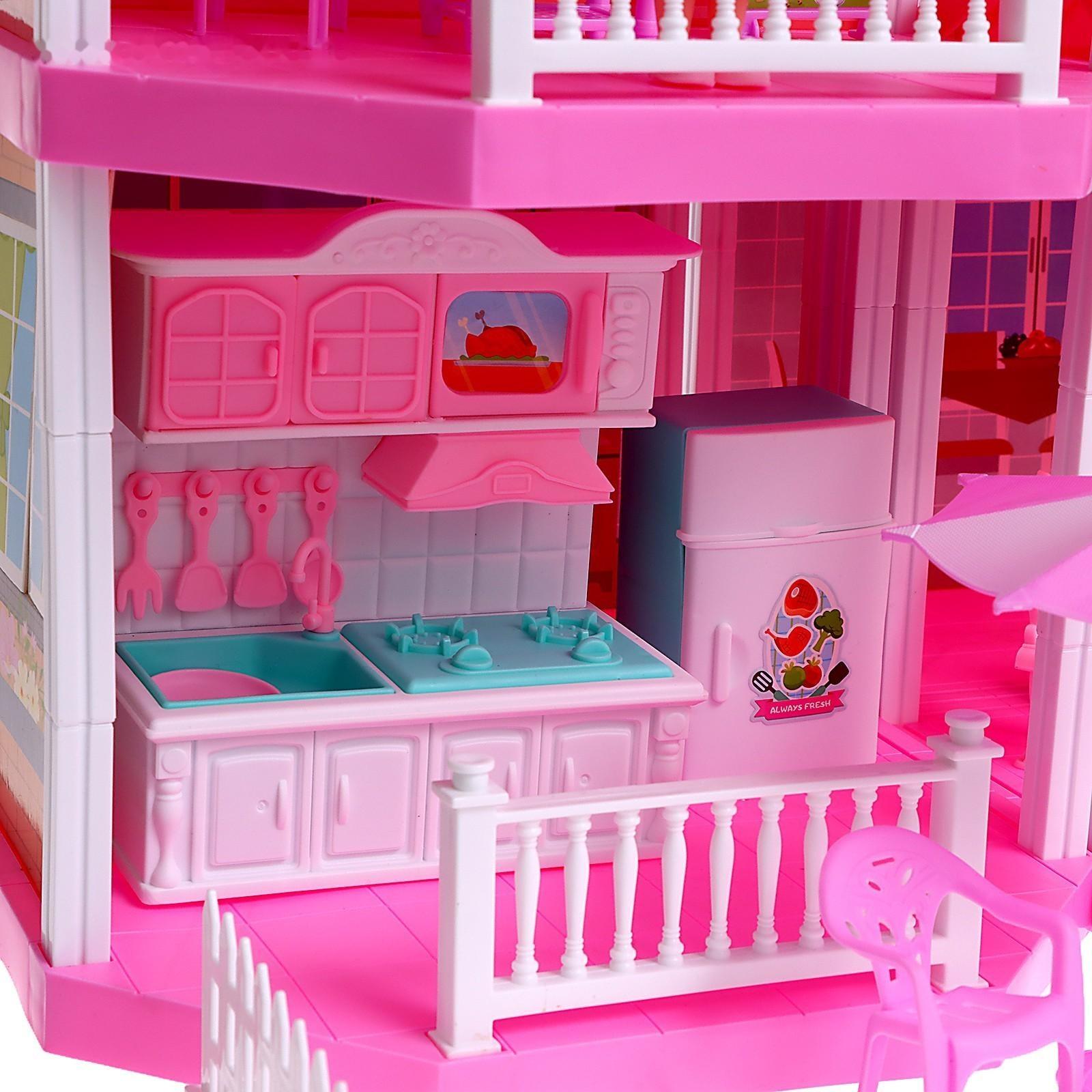 Дом для кукол «Особняк» с куклами, с аксессуарами