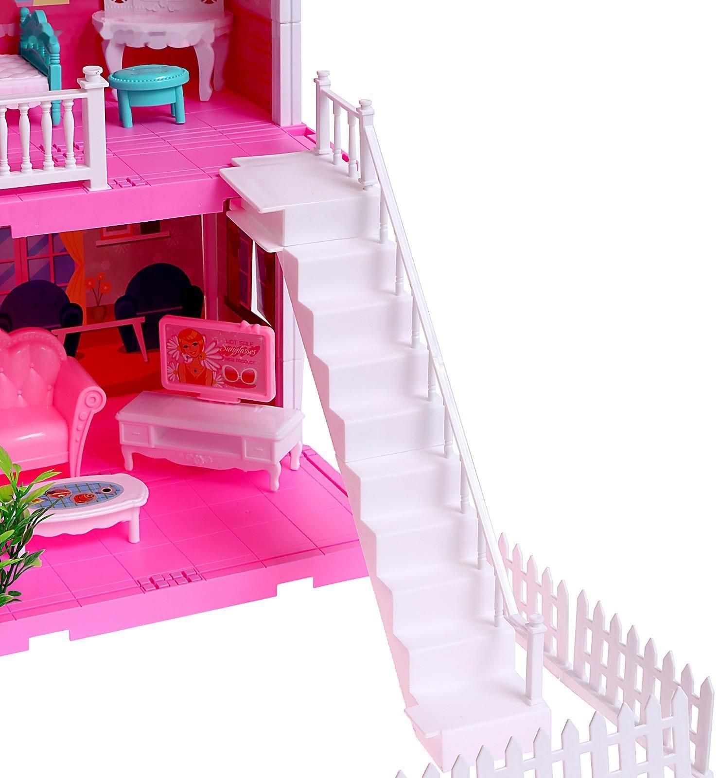 Дом для кукол «Особняк» с куклами, с аксессуарами