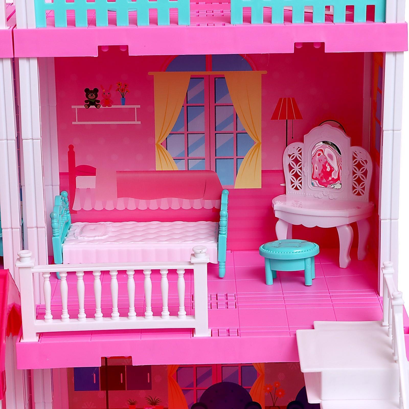 Дом для кукол «Особняк» с куклами, с аксессуарами