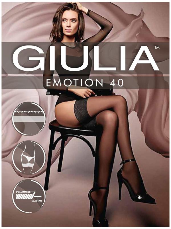 Чулки женские GUILIA EMOTION 40 цвет чёрный (nero), размер 5-6