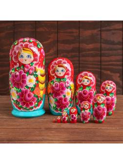 Матрёшка 10 в 1, расписная большая, цвета МИКС