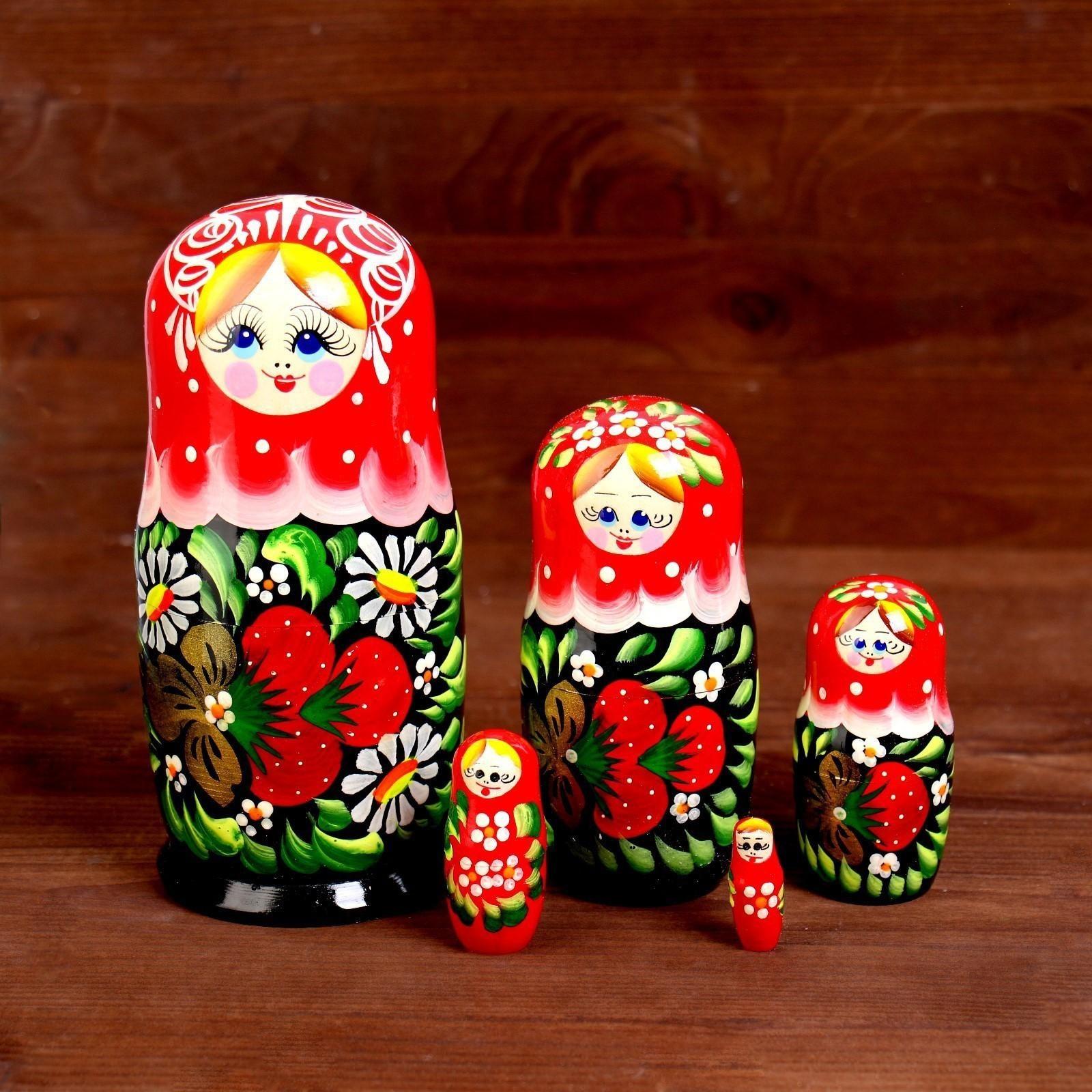 Матрёшка 5 в 1, расписная