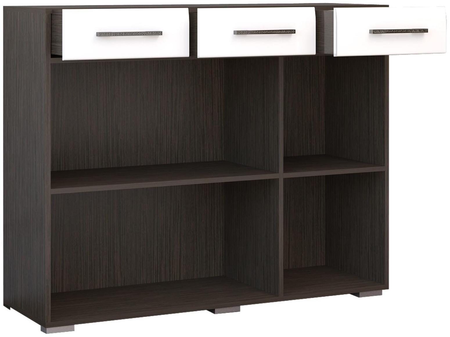 Комод Ненси МДФ ,1200х985х446, Венге/Белый глянец