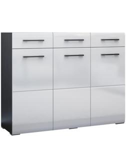 Комод Ненси МДФ ,1200х985х446, Венге/Белый глянец