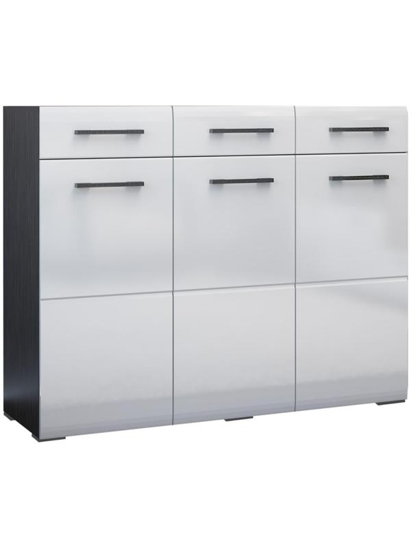 Комод Ненси МДФ ,1200х985х446, Венге/Белый глянец