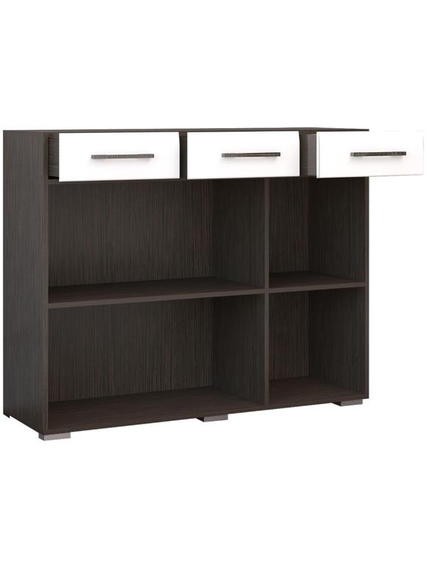 Комод Ненси МДФ ,1200х985х446, Венге/Белый глянец