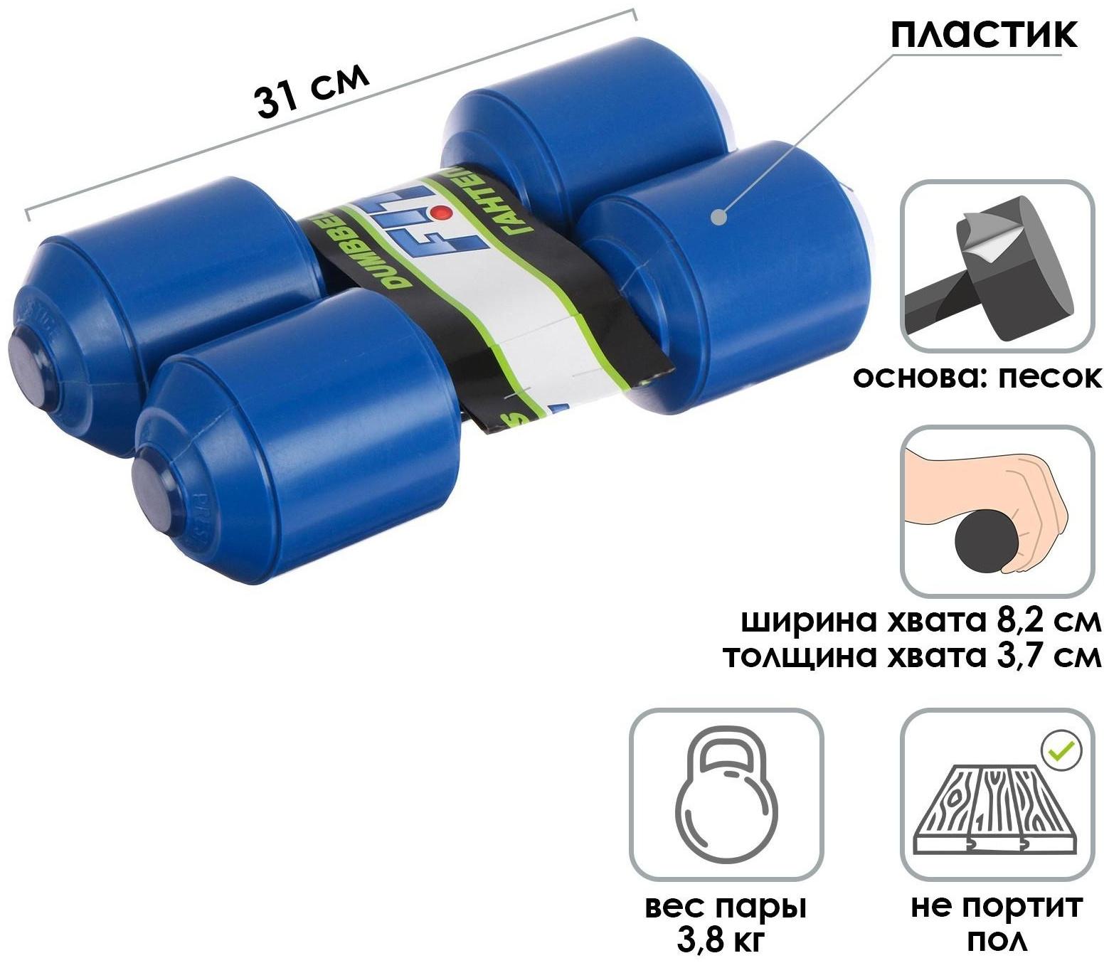 Гантели, 2 шт. по 1,9 кг